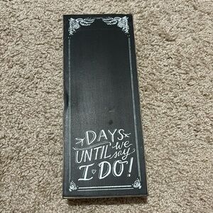 Wedding countdown chalkboard